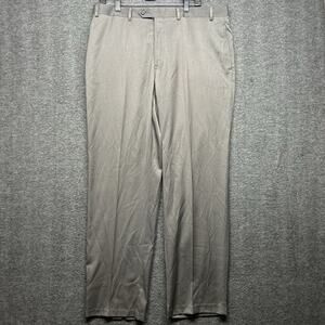 Ralph by Ralph Lauren Dress Pants Mens 38x32 Gray Flat Front Poly Blend‎
